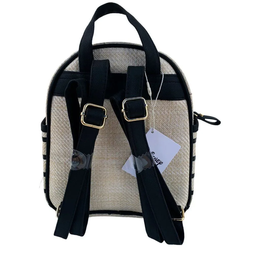 Disney x Primark Mickey Mouse Woven Backpack – Beige – Limited Edition – NWT